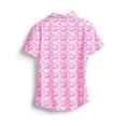 thumbnail image 4 of SCALES Wavy Womens Short Sleeve Polo White, Orchid, XLarge, 4 of 4