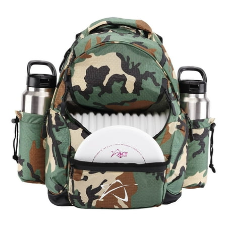 Prodigy Disc BP-3 V3 Disc Golf Backpack | Frisbee Golf Bag with 30+ Disc Capacity | Disc Golf Bag Backpack - Great for Beginners | Tear and Water Resistant | Large Disc Golf Bag (Green Camo)