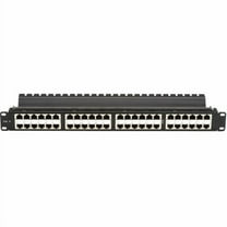 Black Box JPM816A-HD CAT6 Patch Panel - Feed-Through, High-Density, 1U, Shielded, 48-Port