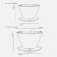 thumbnail image 5 of XBMego Hand Brewed Coffee Cone Filter Cup/Reusable Coffee Brewing Cone/Ceramic Drip Coffee Filter Single Cup Coffee Maker 2/4 Cup (4 Cup Blue), 5 of 7