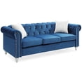 thumbnail image 3 of Glory Furniture Raisa Velvet Sofa in Navy Blue, 3 of 6