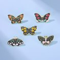 thumbnail image 4 of 5 broches esmaltados con flores y mariposas, alfileres de solapa para mochila y fiesta Rojo Verde, 4 of 5