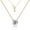 Rose Gold Plated Silver, variant on STUNNING FLAME 1.0-3.0 Carat Sterling Silver Cubic Zirconia Necklace for Women | 1 ct Simulated Diamond | Round CZ Solitaire Gold Pated Dainty Pendant Necklace, 40+5cm Chain