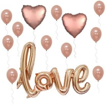 Love Balloons Decorations, Rose Gold – Large, Pack of 13 | Beautiful Rose Gold Love Balloon for Valentines-Day Party Supplies, Heart Shaped Rose Gold and Latex Balloon kit | Wedding, Bridal Shower