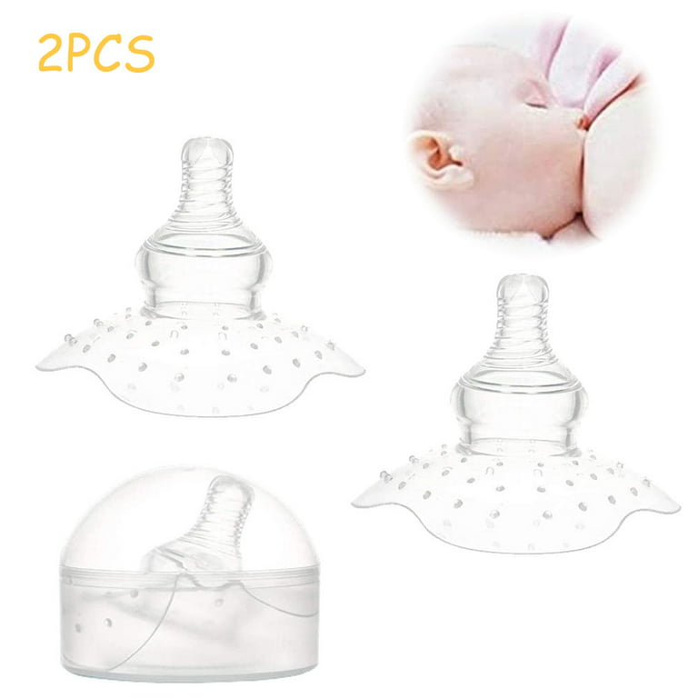 2pcs Breastfeeding Nipple Shield, Double Suction Cup Silicone Nipple Shield  Protector for Nursing Newborn, for Latch Difficulties or Flat or Inverted  Nipples - Yahoo Shopping