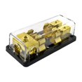 thumbnail image 2 of Gold Plated Dual AGU Fuse Holder Distribution Block 4/8 Gauge Power or Ground, 2 of 3