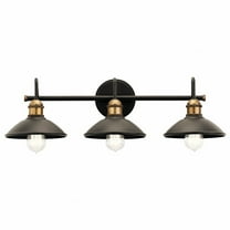 45945OZ Kichler Lighting Clyde - 3 Light Bath Vanity Approved for Damp Locations - with Vintage Industrial inspirations - 7.25 inches tall by 26.25