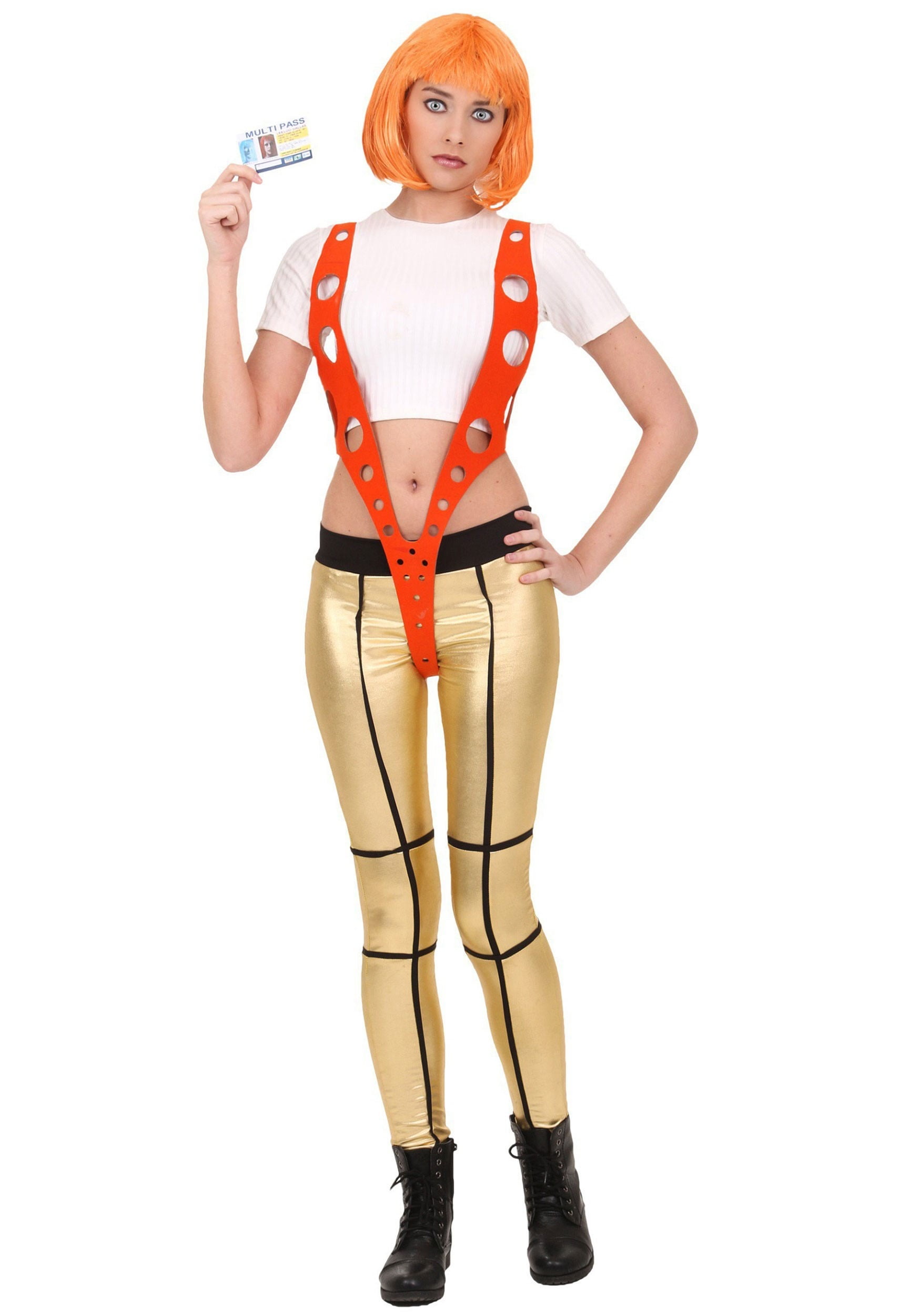 5th Element Leeloo Orange Harness Costume - Walmart.com.