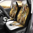 thumbnail image 1 of RYLABLUE Set of 2 Car Seat Covers Collie Puppy in The Exotic Flower Roses Wreath Crown Universal Auto Front Seats Protector Fits for Car,SUV Sedan,Truck, 1 of 5