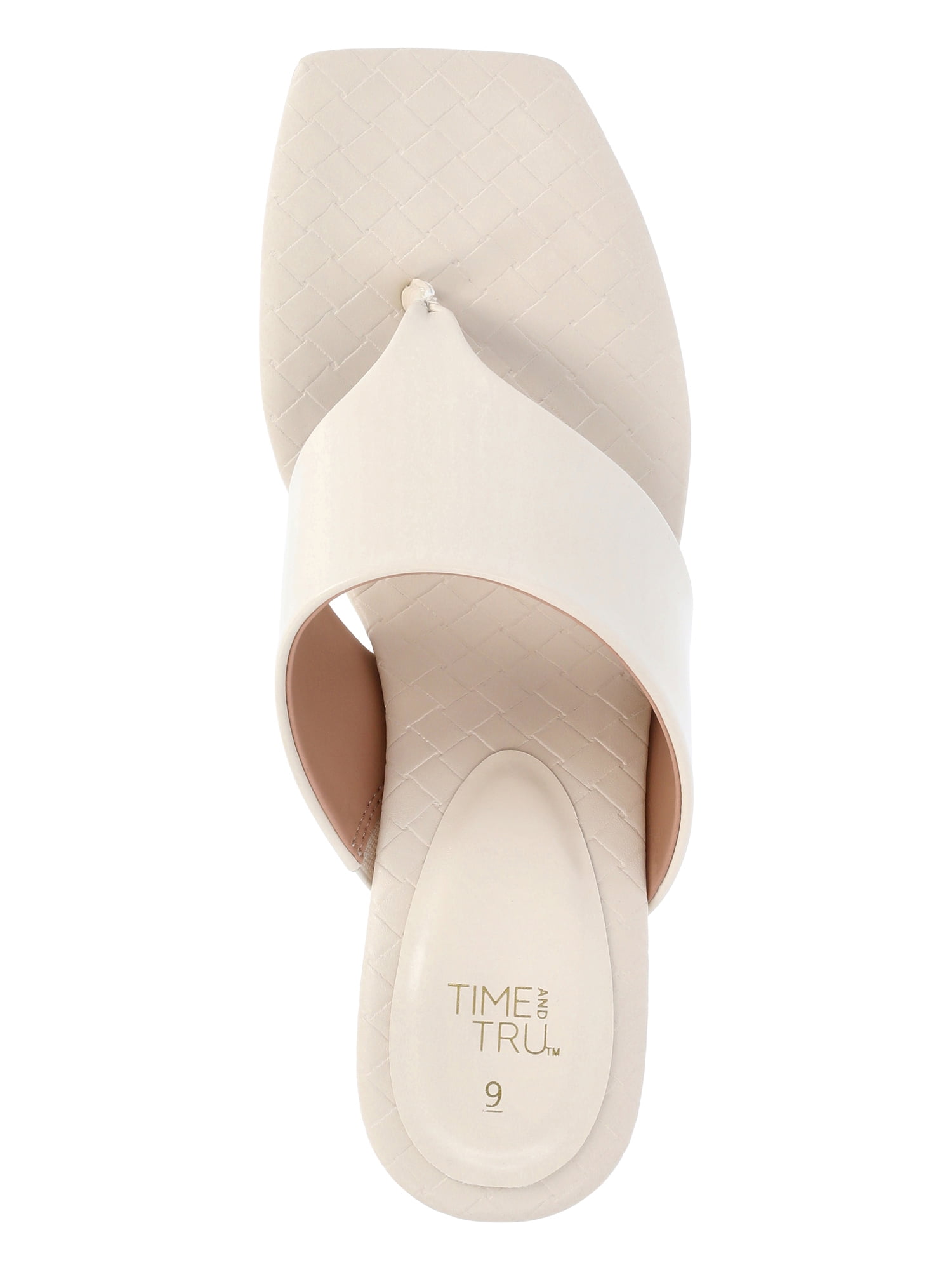 Time and Tru Women's Heeled Thong Sandals