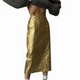 thumbnail image 2 of Jaimenalin Long Skirts for Women Trendy High Waisted A Line Casual Maxi Skirt Gold M, 2 of 9