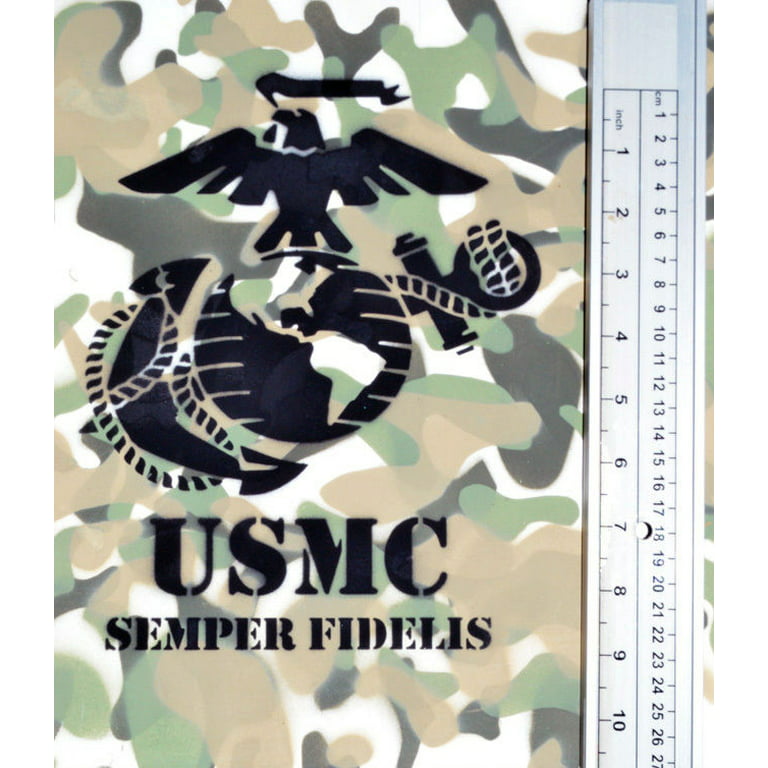 Digital Tiger Stripe Camo Medium Kit (3) 15x12 inch Stencils.