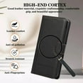 thumbnail image 4 of Allytechgroup Wallet Case for Apple iPhone 15 with Crossbody Strap Hand Wrist, Makeup Mirror Cards Slots Cash Pocket RFID Blocking Flip Stand Slim Case Cover for iPhone 15, Black, 4 of 8