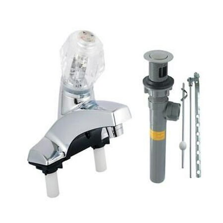 

Home Plus Chrome Centerset Bathroom Sink Faucet 4 in.