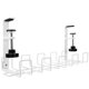 thumbnail image 5 of Under Desk Organiser Cable Management Rack Wire Management Home Use Simple Design Iron 14.2×4.5×1.7in Avoid Short Circuit 1Pack, 5 of 5