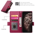 thumbnail image 4 of Allytechgroup for Apple iPhone 12 Pro Max Case Wallet, Retro PU Leather Slim Fit Business Style Magnetic Closure Cards Slots RFID Blocking Phone Case for Women Men, Winered, 4 of 6