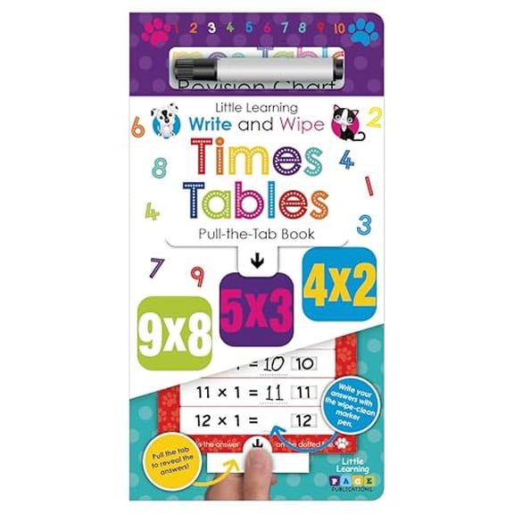 Little Learning Write and Wipe Times Tables