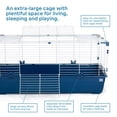 thumbnail image 4 of Prevue Pet Products Large Rectangular Small Animal Tubby with Navy Blue Base, 4 of 9