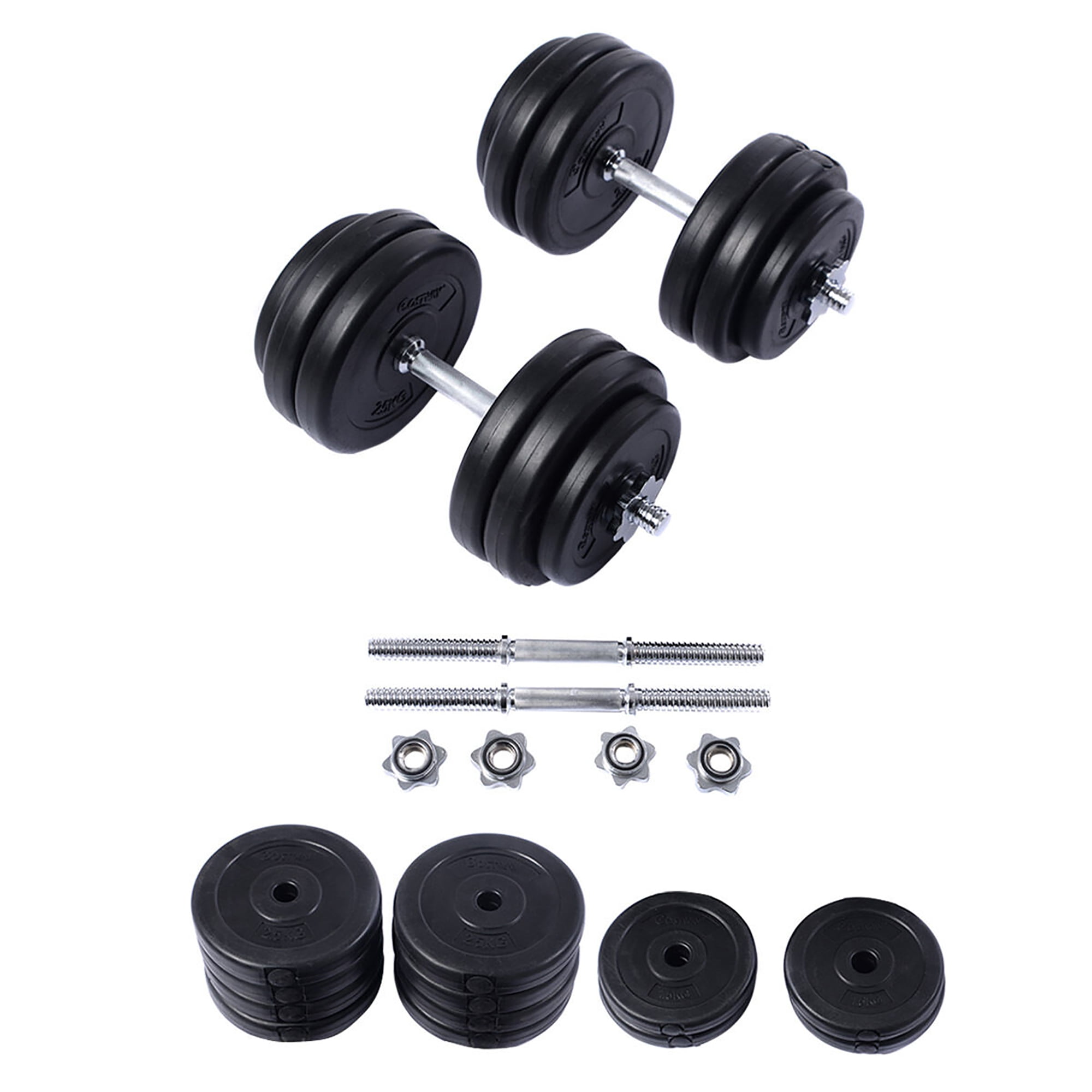 Costway New Weight Dumbbell Set 66 LB Adjustable Cap Gym Barbell Plates Body Workout Walmart