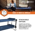 thumbnail image 5 of Disc-O-Bed Single Cot, Portable Sleep Solution for Tents & Cabins, Navy, XL, 5 of 8