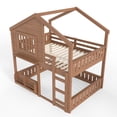 thumbnail image 5 of Full Size Bunk Bed/Loft Bed with Bookshelf, House Design, High-Quality Safety Fencing, Natural, 5 of 20