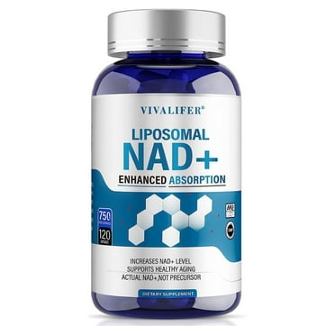 VIVALIFER NAD Supplement, Supports Anti-Aging, Energy Boost & Brain Health, 120 Capsules