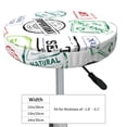 thumbnail image 2 of Goofa Stamp Set Collection Printed Stool Covers Round, Waterproof Round Bar Stool Covers Anti-Slip Round Bar Stool Seat Cover with Elastic Bands Durable -14 inch, 2 of 7