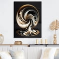 thumbnail image 2 of Designart Gold And Black Stained Glass Spiral V Canvas Wall Art, 2 of 5