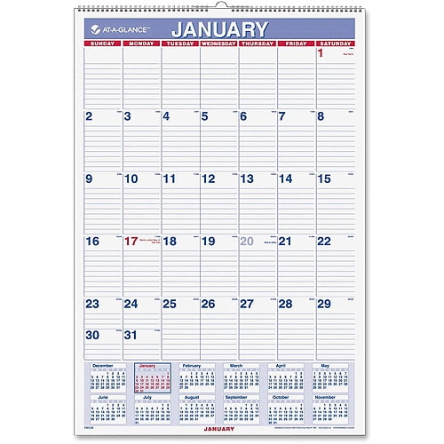 AtAGlance Recycled Basic Monthly Wall Calendars