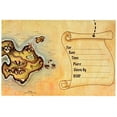 thumbnail image 3 of 8-Count Party Invitations, Pirate's Map, 3 of 3