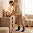 thumbnail image 6 of KOITHOT 6 Pack Men Fuzzy Socks Warm Winter Soft Fluffy Cozy Slipper Fleece Socks for Men, 6 of 9