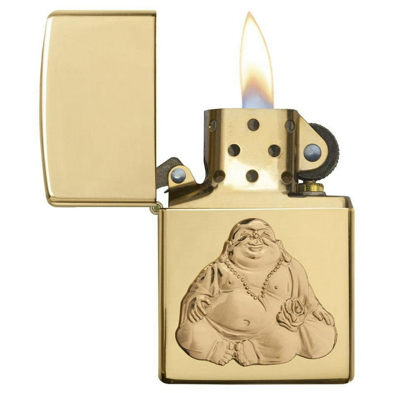 Zippo Laughing Buddha High Polish Brass Pocket Lighter - Walmart.com