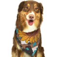 thumbnail image 6 of Naloa Vintage Sunflowes Dog Bandanas 1PC Washable Triangle Dog Scarfs Premium Durable Fabric, for Small Medium Large Dogs and Cats, 6 of 6