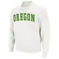 thumbnail image 2 of Men's Colosseum White Oregon Ducks Arch & Logo Sweatshirt, 2 of 4