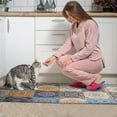 thumbnail image 4 of Boho Retro Brown Diamond Pattern Kitchen Rugs and Mats Sets Of 2,Kitchen Decoration Rugs,Rubber Backing Non-Slip Floor Mat for Sink Washable Waterproof Laundry Room Runner Rugs, 4 of 7