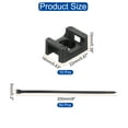 thumbnail image 2 of Uxcell 10Pcs Magnetic Zip Tie Mount Adjustable Cable Tie Holder with 8" Cable Zip Ties,Pale Black, 2 of 6