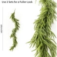 thumbnail image 2 of Guvpev 6FT Artificial Norfolk Pine Garlands, Real Touch Winter Christmas Pine Garland, Realistic Gradation Green Greenery Garland for Holiday, Mantle, Table, Indoor Outdoor Christmas Decorations, 2 of 16