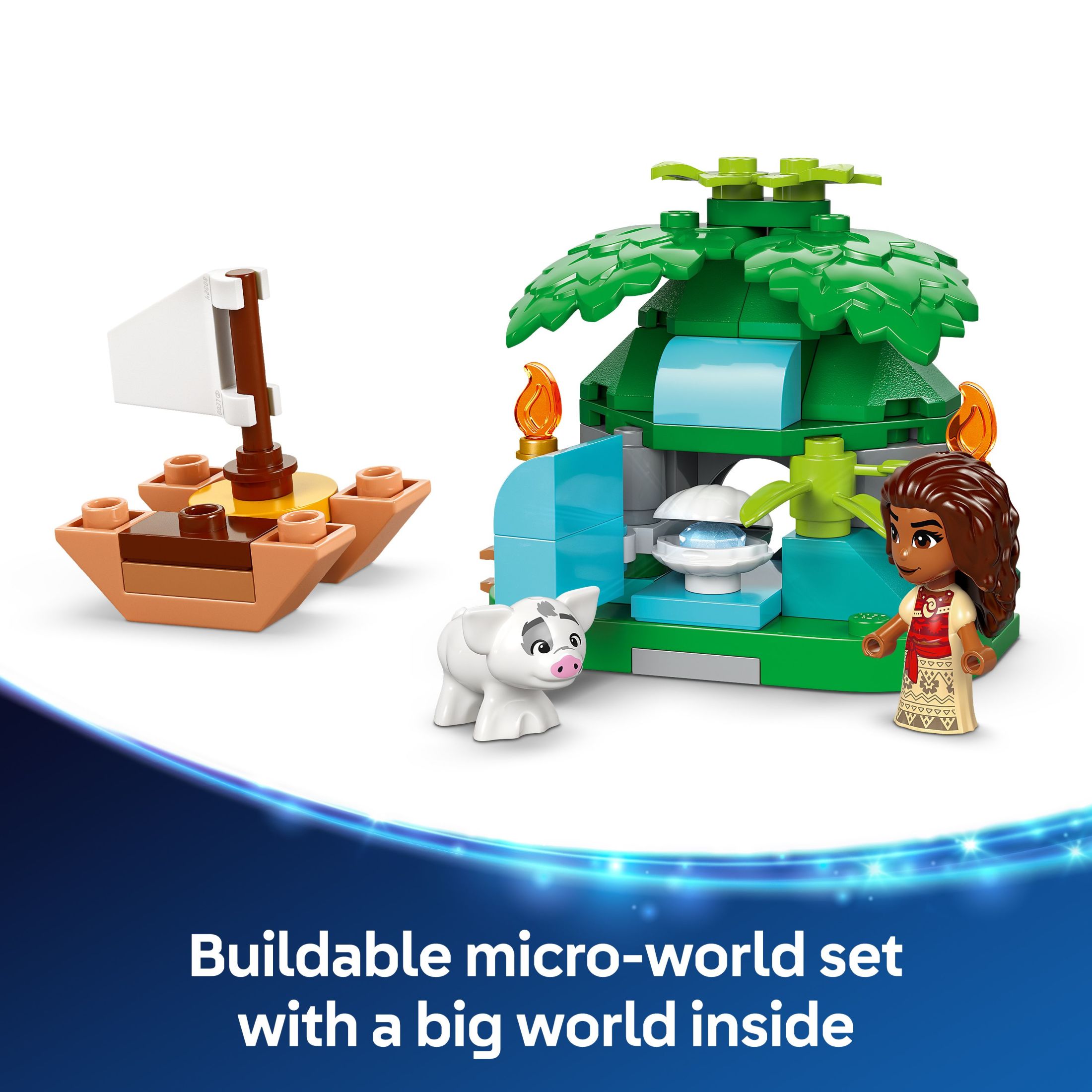 LEGO Disney Diversión en la Isla de Moana Juguete de Construcción - Juguete de Moana para Niños, Niñas y Niños, Mayores de 5 Años - con 2 Micro-Muñecas Disney y Figura de Animal Pua - Idea de Regalo para Cumpleaños - 43260 6