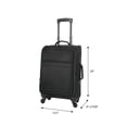 thumbnail image 4 of Protégé 2-piece Softside Luggage Set, Includes 28-inch Checked and 20-inch Carry-on Luggage, with 360 Spinner Wheels and Organizer Pockets, Rich Black, 4 of 11