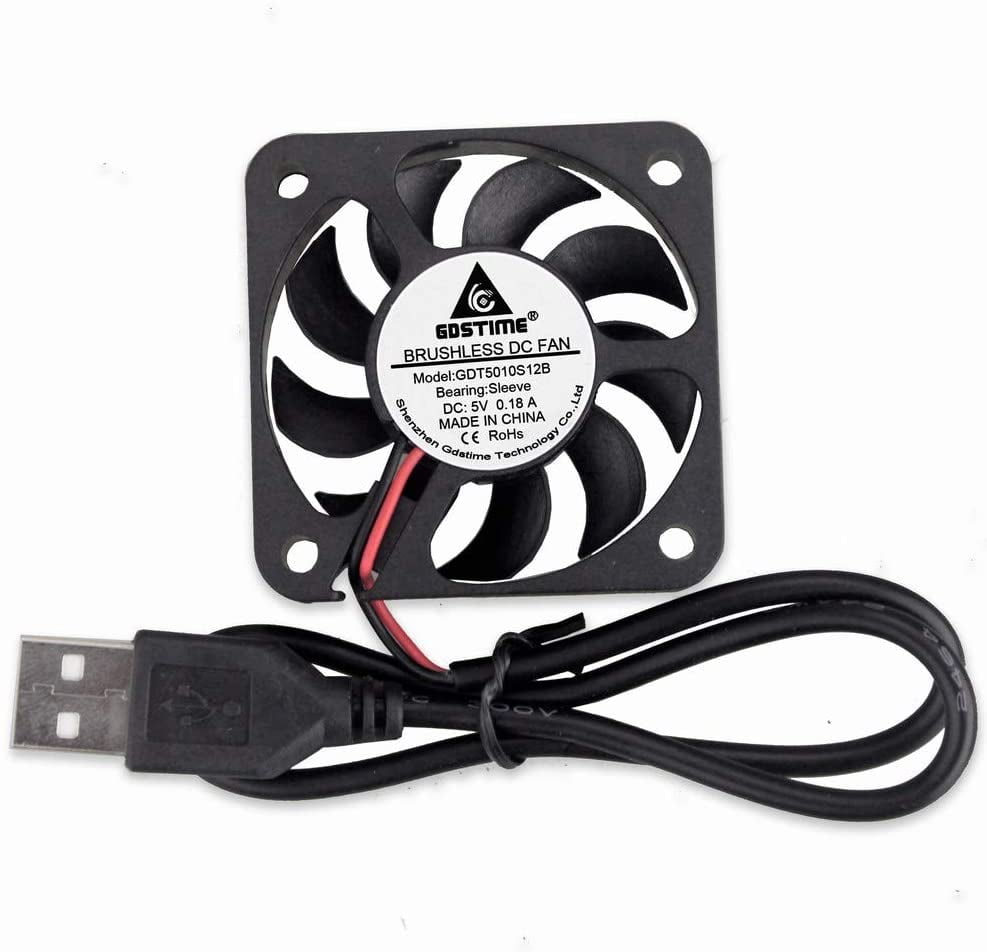 GDSTIME 5V USB Fan 140mm, 140x140x25mm Brushless DC Cooling Fan