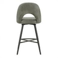 thumbnail image 6 of Weston Home Krista 24" Metal Swivel Mid Back Counter Stools, Set of 2, Light Grey, 6 of 10