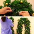 thumbnail image 3 of Cateissary Plástico 2,7 m Navidad ratán portátil árbol de Navidad colgante guirnalda Artificial casa pasillo Bar Festival guirnalda decorativa Kits de decoración para fiestas Oro Cateissary HA000238-02B, 3 of 5