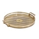 thumbnail image 1 of Bandeja de tocador de acrílico con asas doradas, bandeja decorativa de 11 '' para servir joyas, plato de vela cosmético, organizador de mesa de baño, 1 of 5