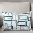 thumbnail image 3 of Aqua Blue Throw Pillow Cover, Modern Contemporary Geometric Art Rectangle Decorative Pillow Case Protector Soft Cushion Cover Lumbar Pillowcase for Couch Sofa Bedroom Car Chair Decor 24x36 Inch, 3 of 8