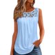 thumbnail image 2 of mfyjkho Tops Para Hacer Ejercicio, Blusa Holgada Con Cuello Redondo Y Encaje Liso Para Mujer Tops Para Hacer Ejercicio Xxl, 2 of 6