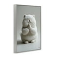 thumbnail image 4 of Stupell Industries Fluffy Praying Cat Animals & Insects Painting Gray Framed Art Print Wall Art, 16 x 24, 4 of 10