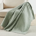 thumbnail image 5 of Levtex Home - Cross Stitch - Quilted Throw - 50x60in. - 100% Cotton - Reversible Pattern - Desert Sage Quilted Throw with Matching Stitching, 5 of 5