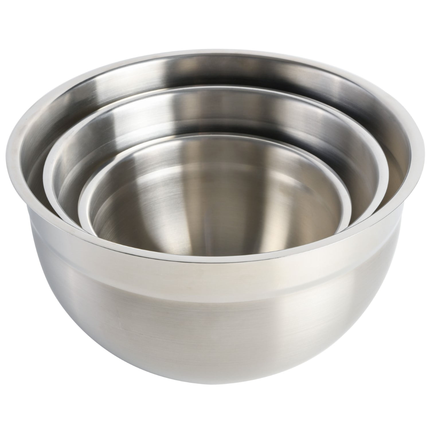 Babish 3-Piece Stainless Steel Mixing Bowl Set – Nesting Metal Bowls for Baking, Cooking, and Meal Prep – Durable & Dishwasher Safe - Thumbnail 5