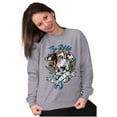 thumbnail image 3 of The Wild Life Skull Panther Tattoo Unisex Plus Fleece Graphic Sweatshirt Brisco Brands 2X, 3 of 5