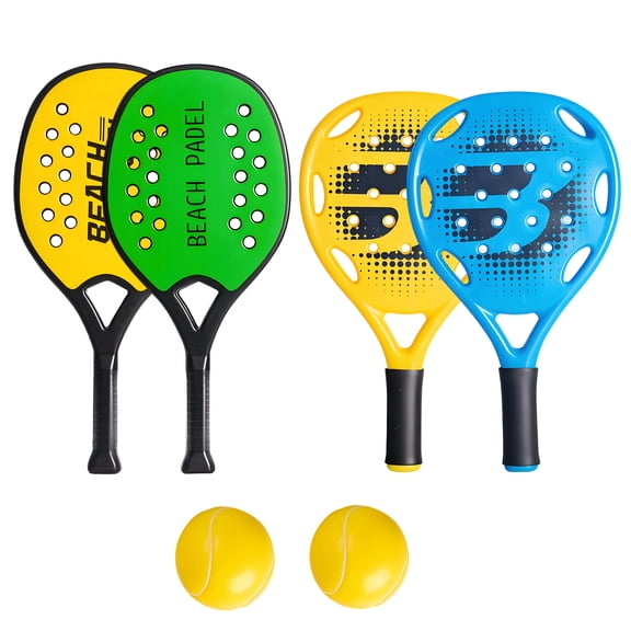 BESTSKY 4Pcs Padel Tennis Rackets,High-Elastic Padel Racket with Anti-Slip & Shock-Absorbing Handle and 2 Balls